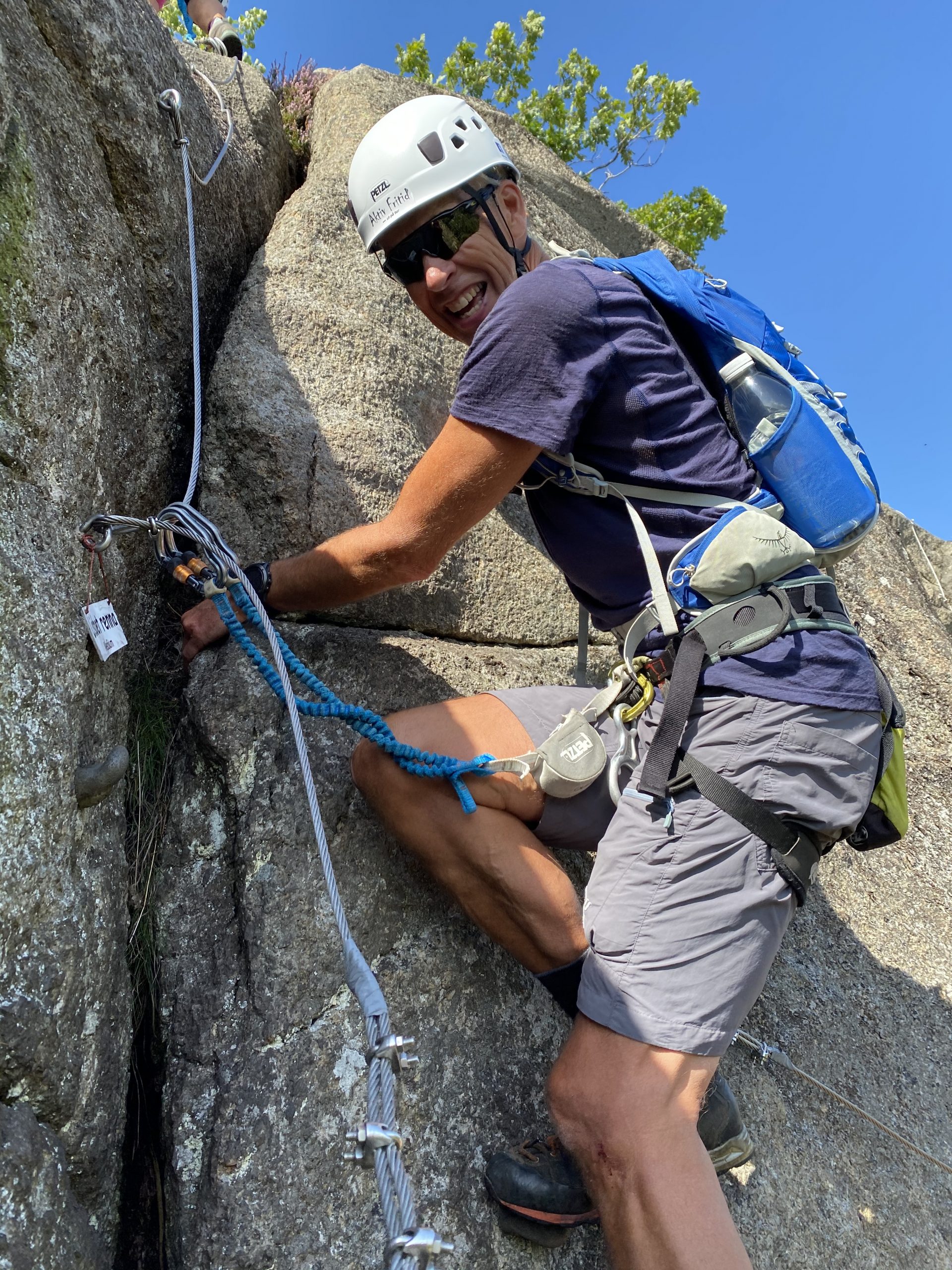 Mann i klatreveggen via ferrata tjøme